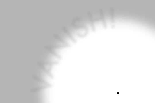 vanishing text
